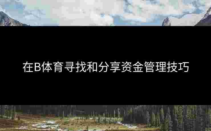 在B体育寻找和分享资金管理技巧