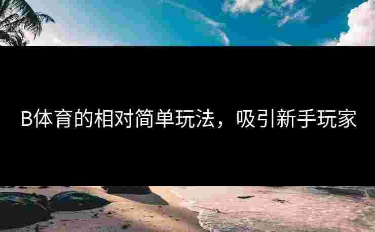 B体育的相对简单玩法，吸引新手玩家