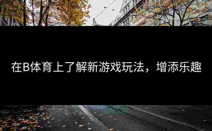 在B体育上了解新游戏玩法，增添乐趣