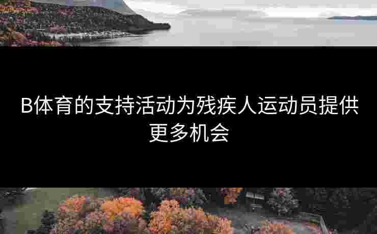 B体育的支持活动为残疾人运动员提供更多机会