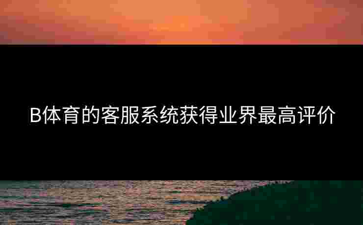 B体育的客服系统获得业界最高评价